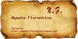Nyeste Florentina névjegykártya